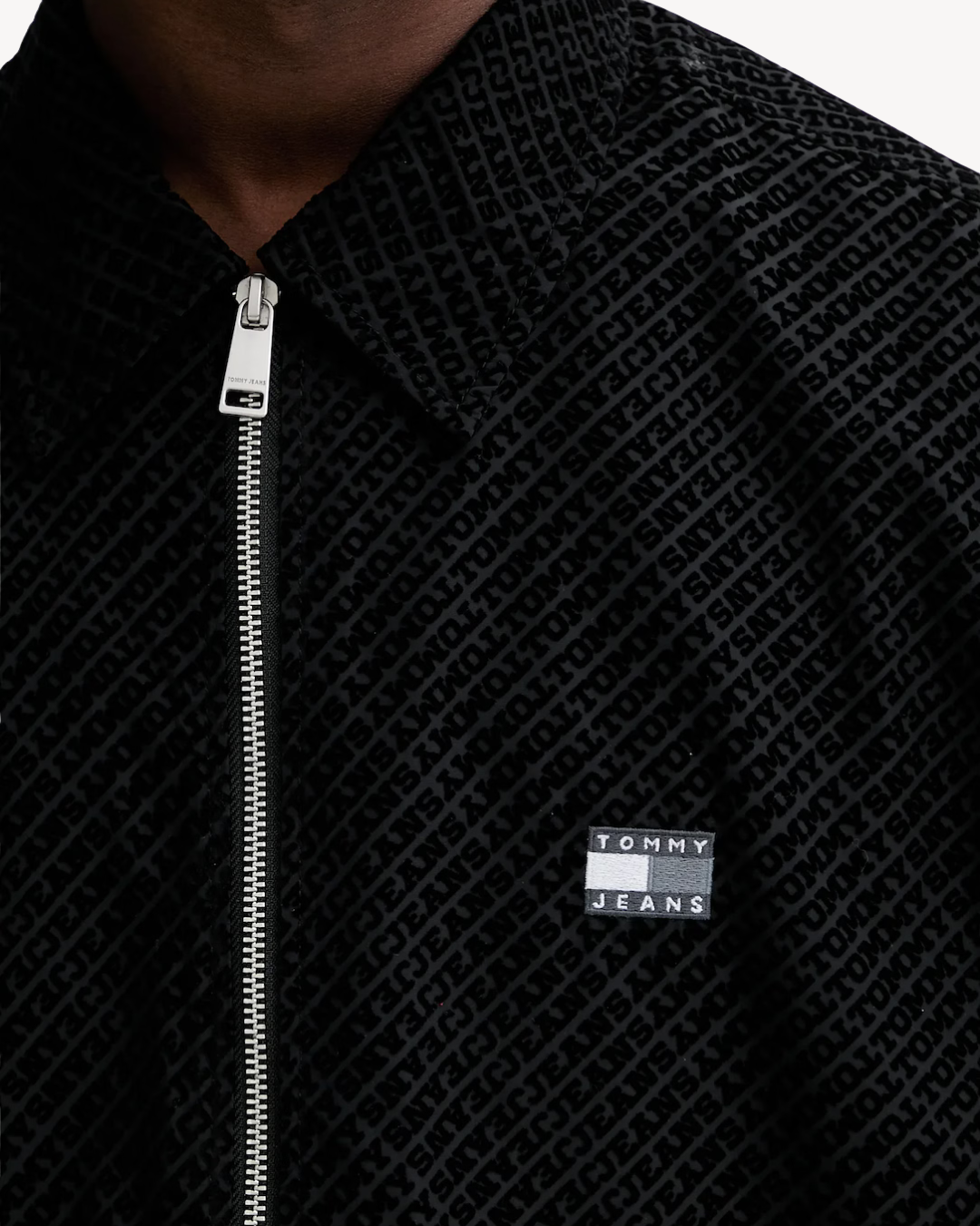 Tommy Jeans - Flock Print Overshirt - Nero