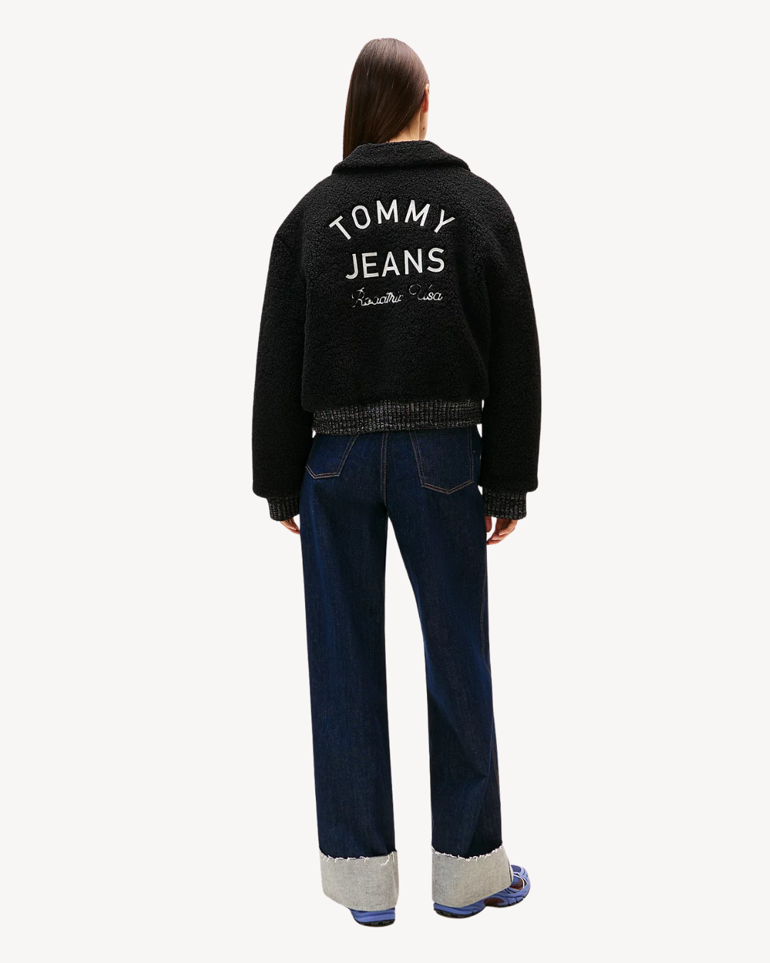 Tommy Jeans - Tjw Teddy Varsity Bomber - Nero