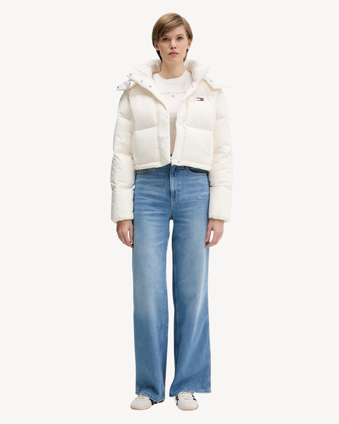 Tommy Jeans - Tjw Alaska Grid Crp Dwn Jacket - Bianco