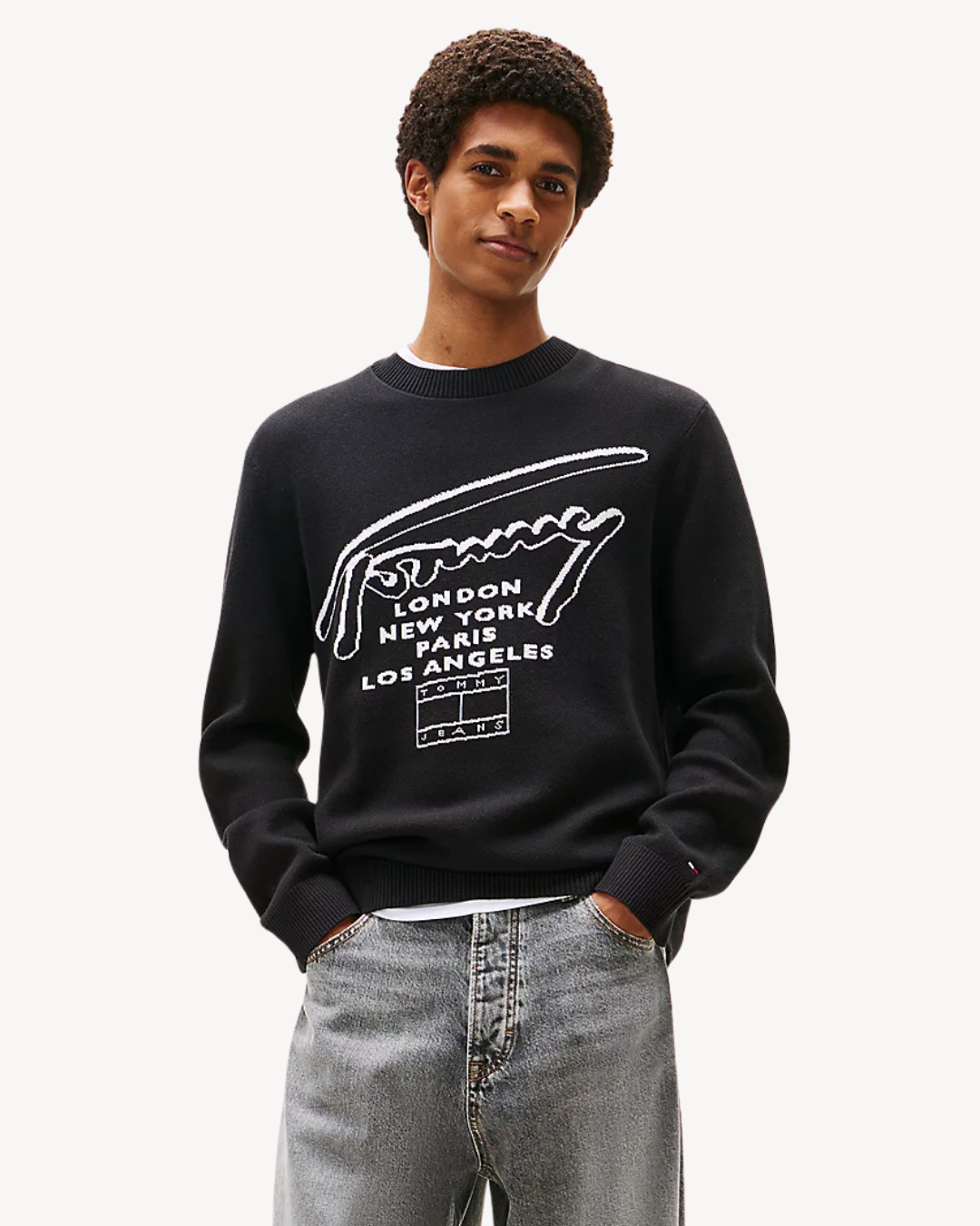 Tommy Jeans - Regular Signature City Sweater - Nero