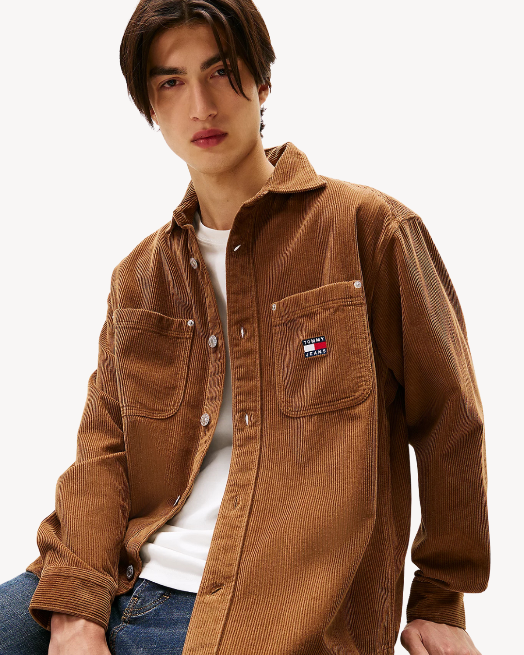 Tommy Jeans - Relaxed Washed Cord Shirt - Camel