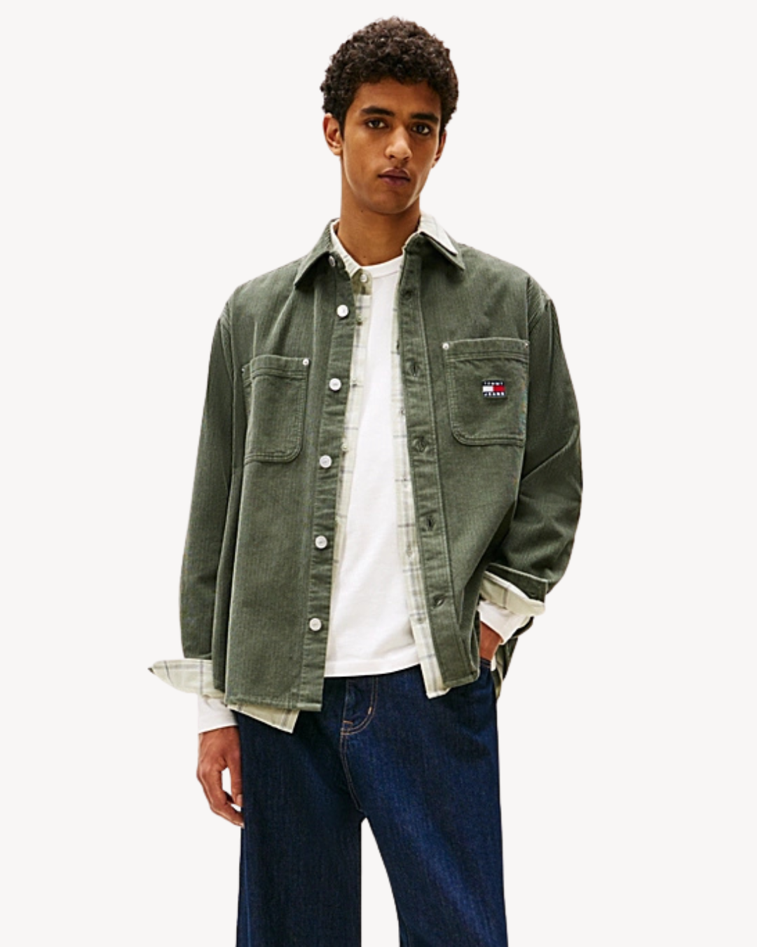 Tommy Jeans - Relaxed Washed Cord Shirt - Verde