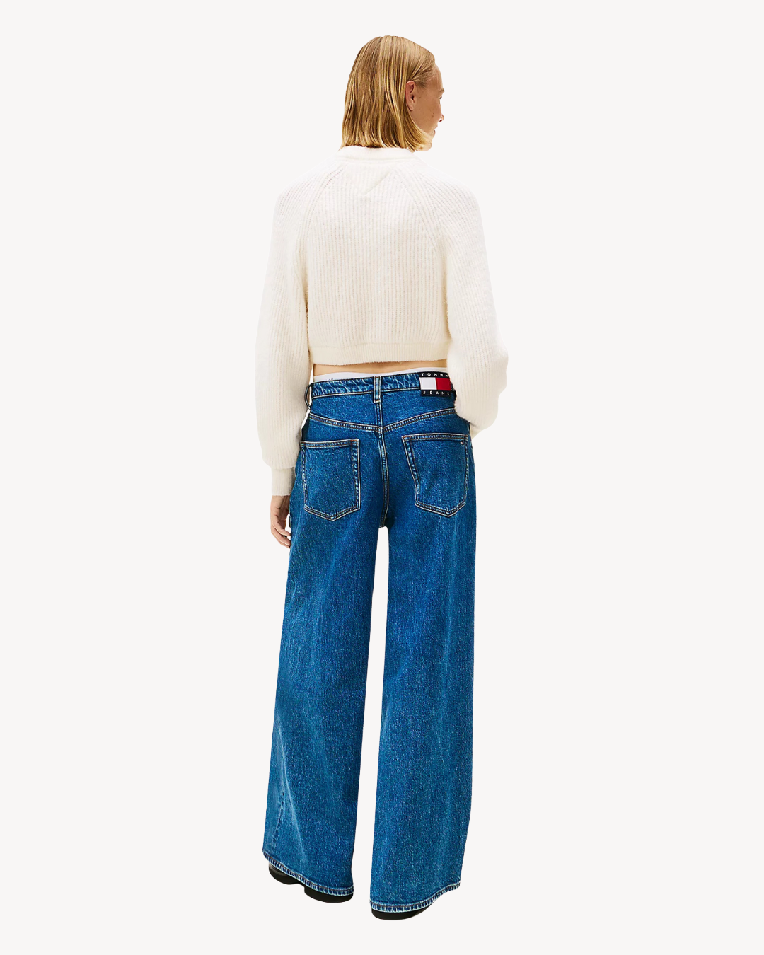 Tommy Jeans - Crop Badge Sweater - Bianco