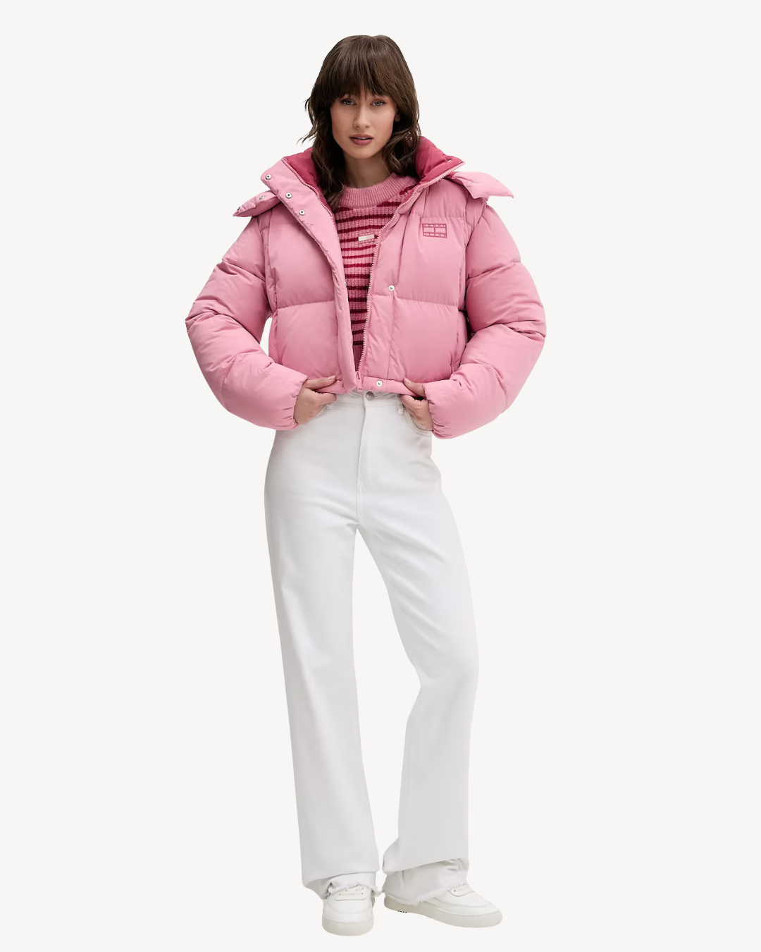 Tommy Jeans - Tjw Alaska Grid Crp Dwn Jacket - Rosa