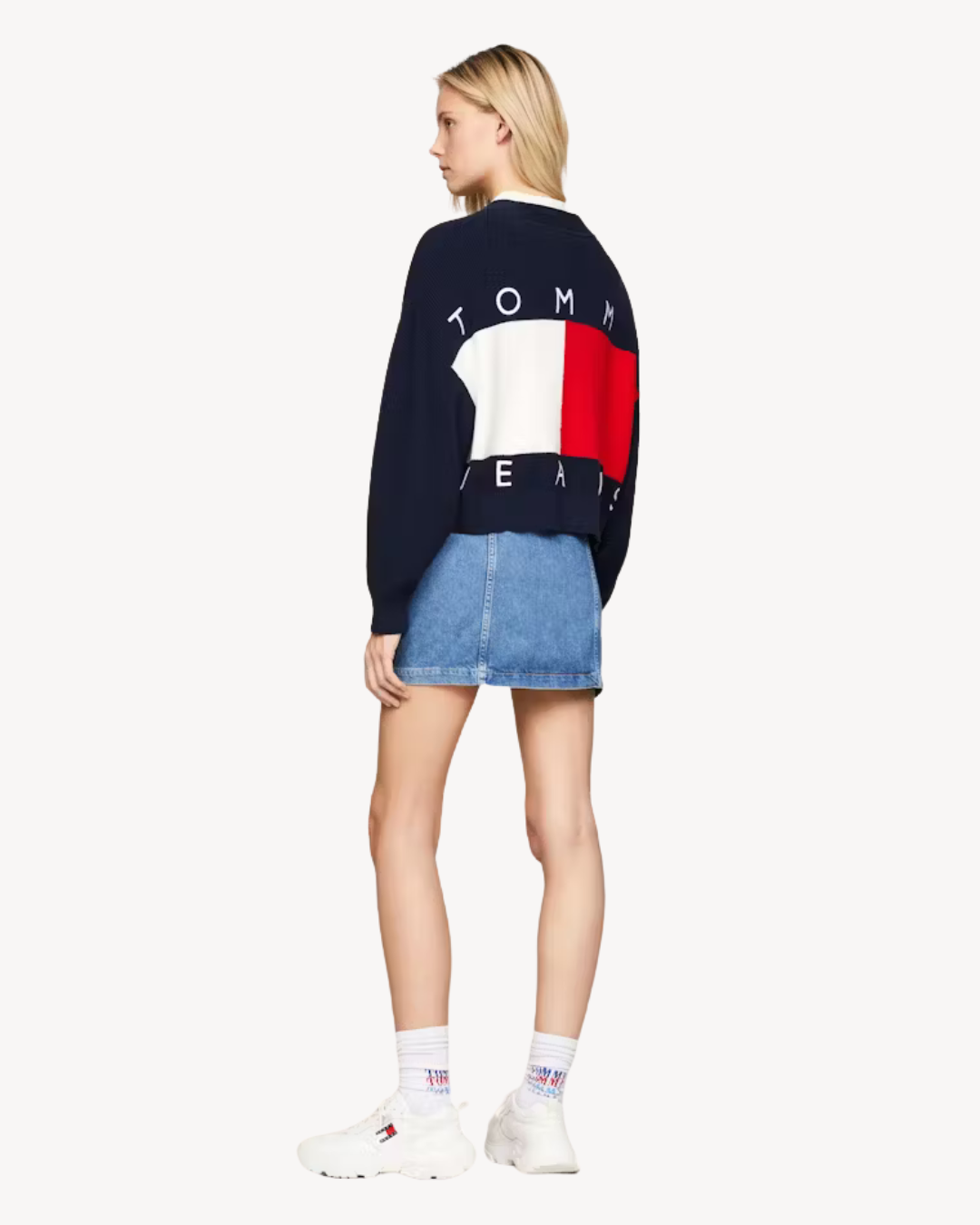 Tommy Jeans - Flag Badge Cardigan - Blu