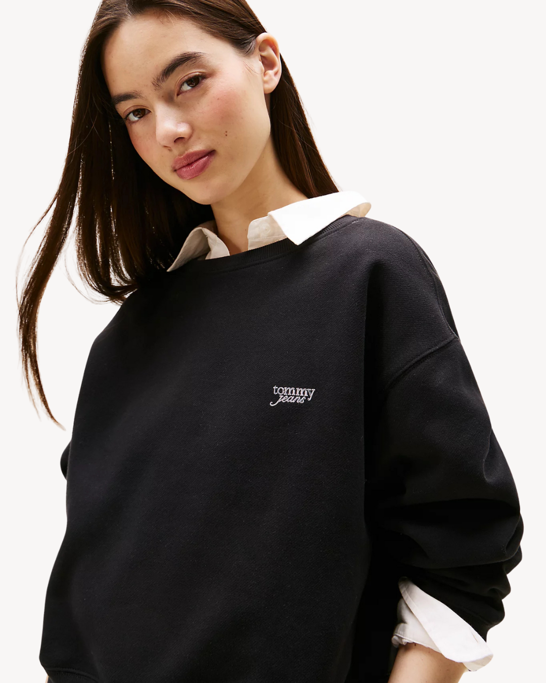 Tommy Jeans - Silver Script Crewneck - Nero