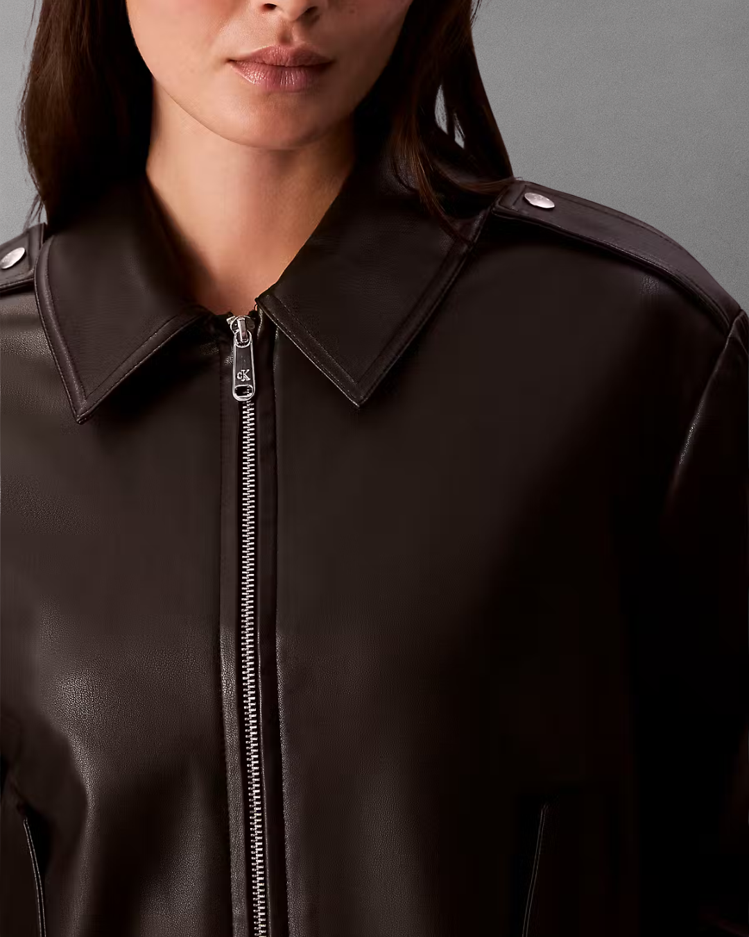 Cavin Klein Jeans - Leather Moto Jacket - Nero