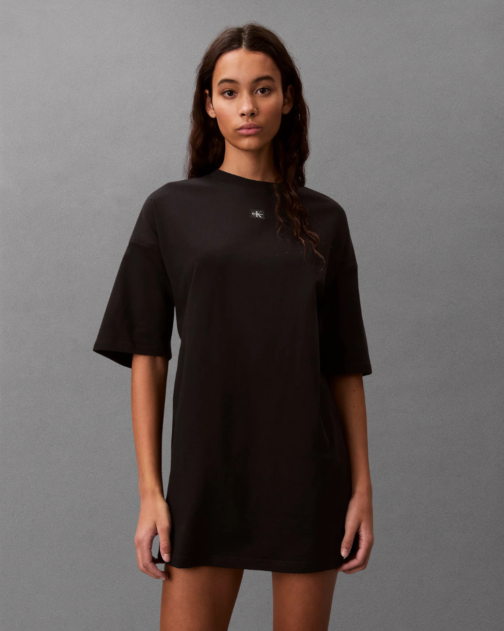 Calvin Klein Jeans - SS Woven Label Oversized Tee Dress - Nero