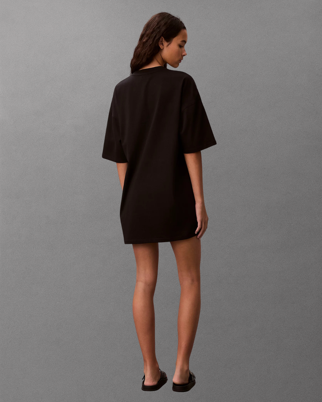 Calvin Klein Jeans - SS Woven Label Oversized Tee Dress - Nero