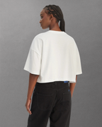 Calvin Klein Jeans - SS Boxy Crop Monologo Tee - Bianco