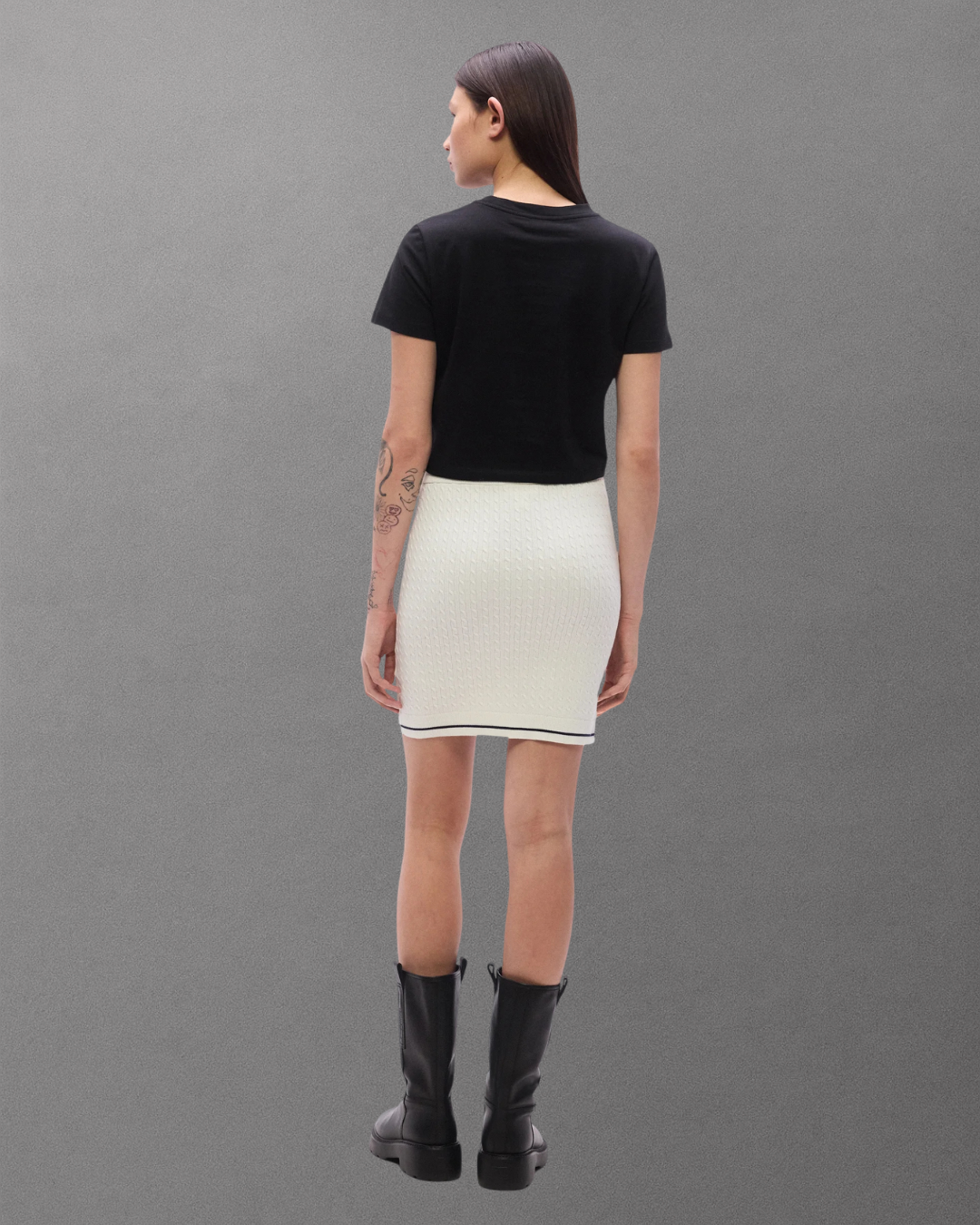 Calvin Klein Jeans - Microcable Mini Skirt - Tofu