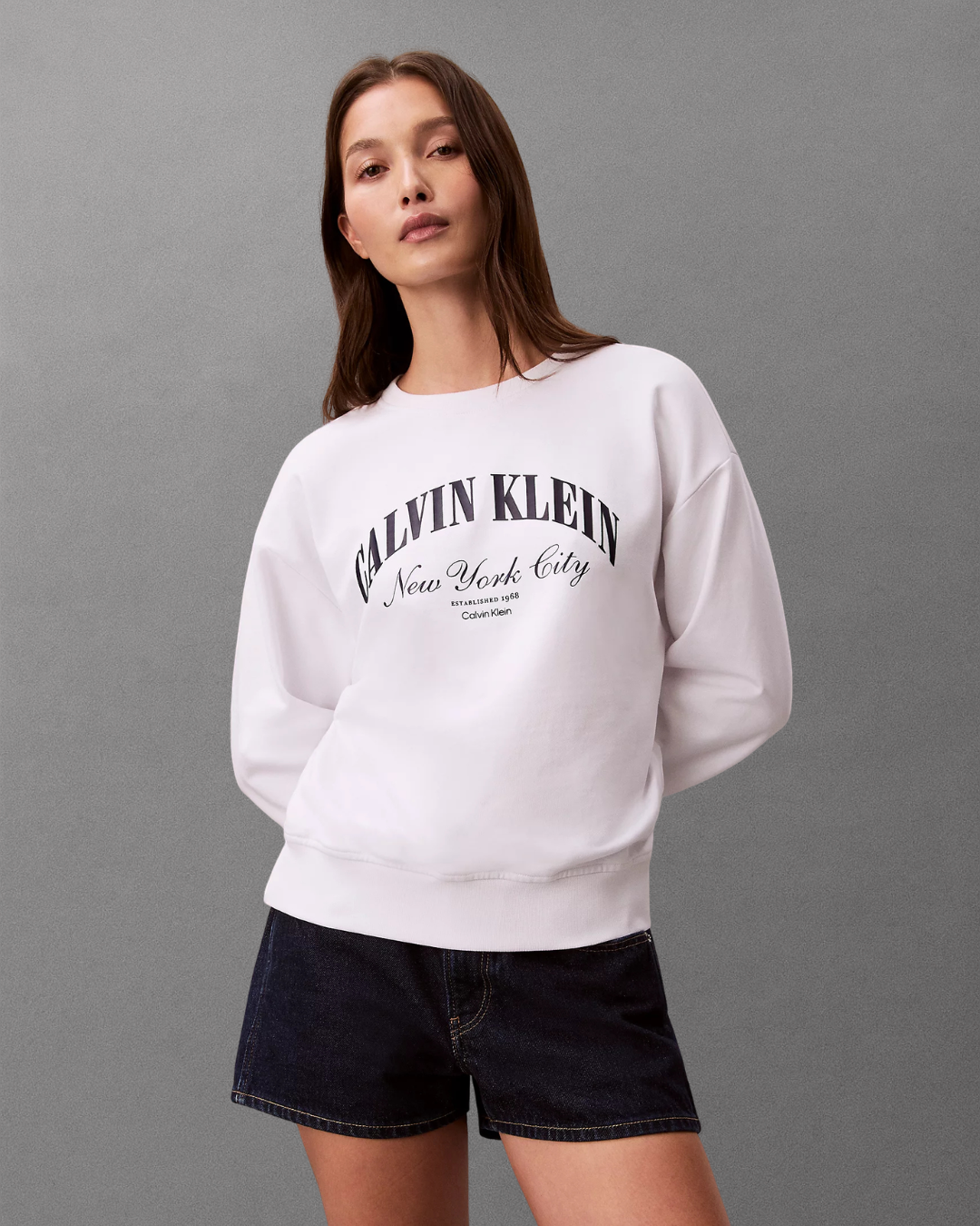 Calvin Klein Jeans - Logo Graphic Crewneck Sweatshirt - Bianco