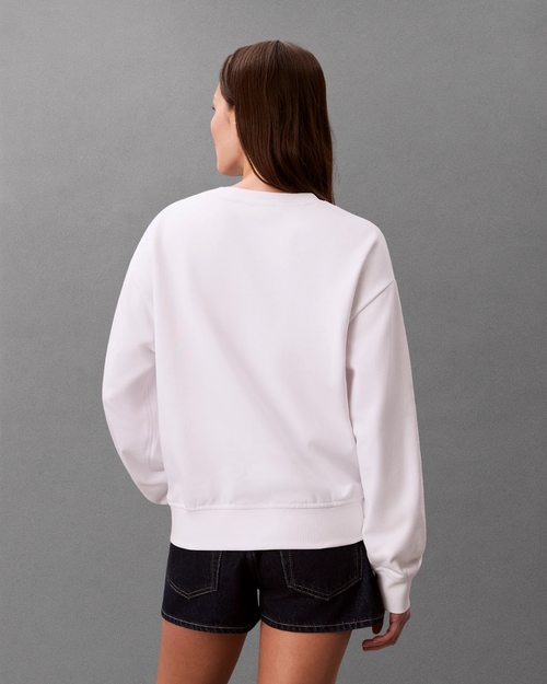 Calvin Klein Jeans - Logo Graphic Crewneck Sweatshirt - Bianco