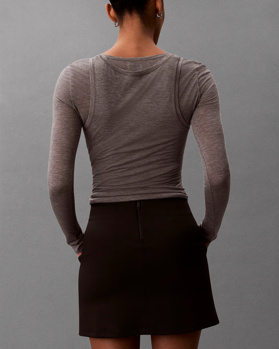 Calvin Klein Jeans - Interlock Mini Skirt - Nero