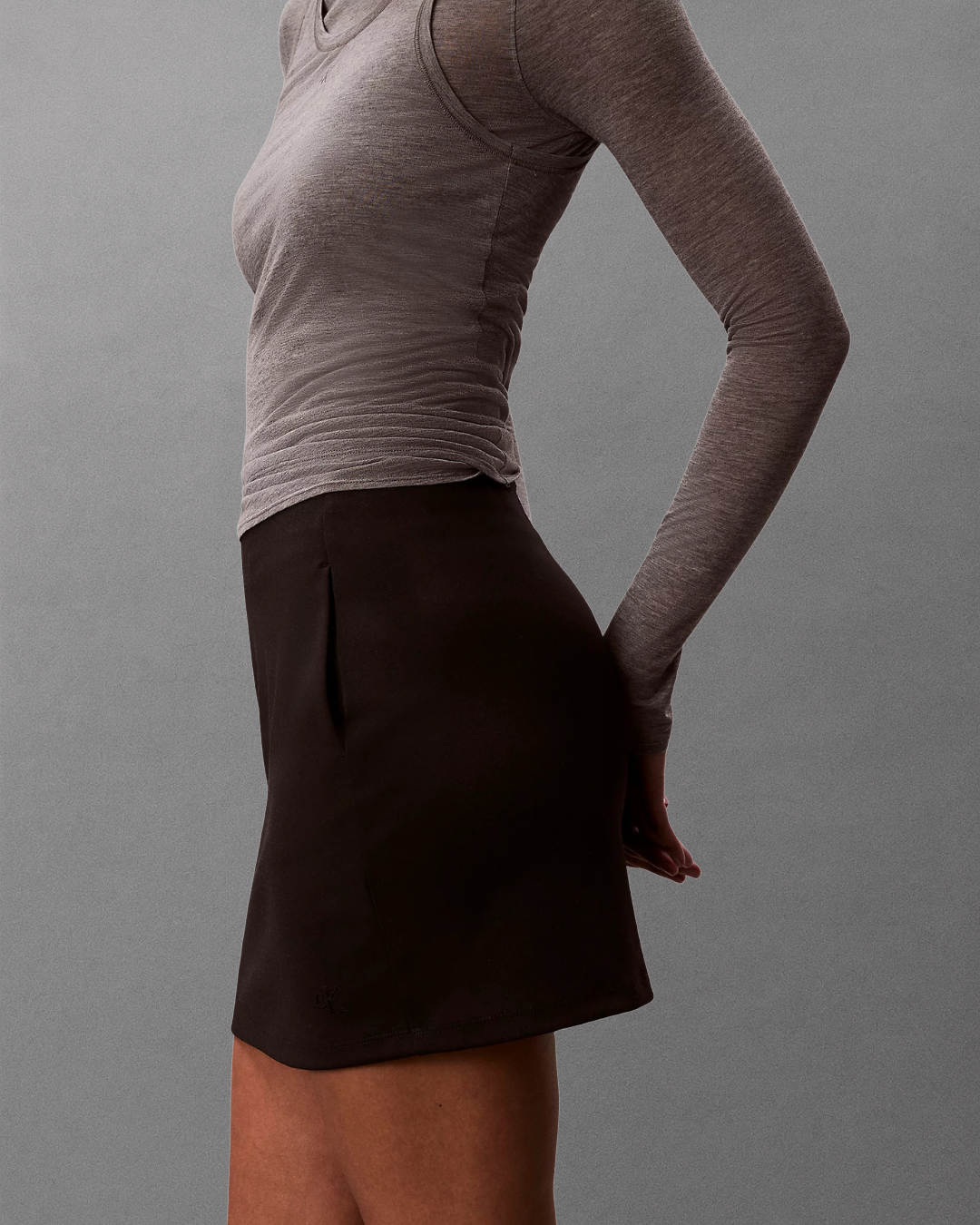 Calvin Klein Jeans - Interlock Mini Skirt - Nero