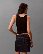 Calvin Klein Jeans - Contour 2X2 Rib Graphic Tank - Nero