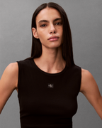 Calvin Klein Jeans - SL Woven Label 2X2 Baby Rib Cuto - Nero