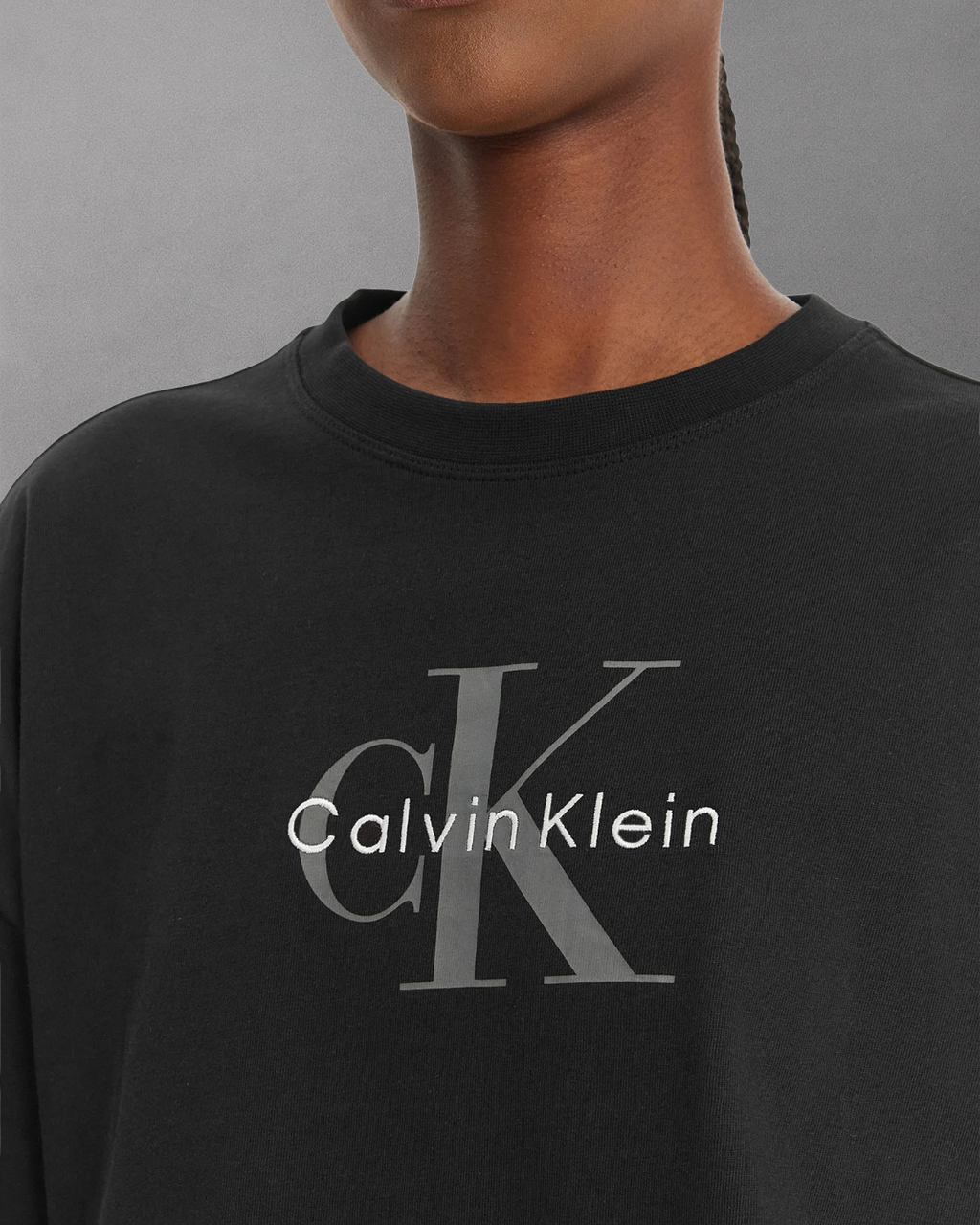 Calvin Klein Jeans - SS Boxy Crop Monologo Tee - Nero