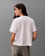 Calvin Klein Jeans - SS Boxy Seasonal Monologo Graphic Tee - Bianco