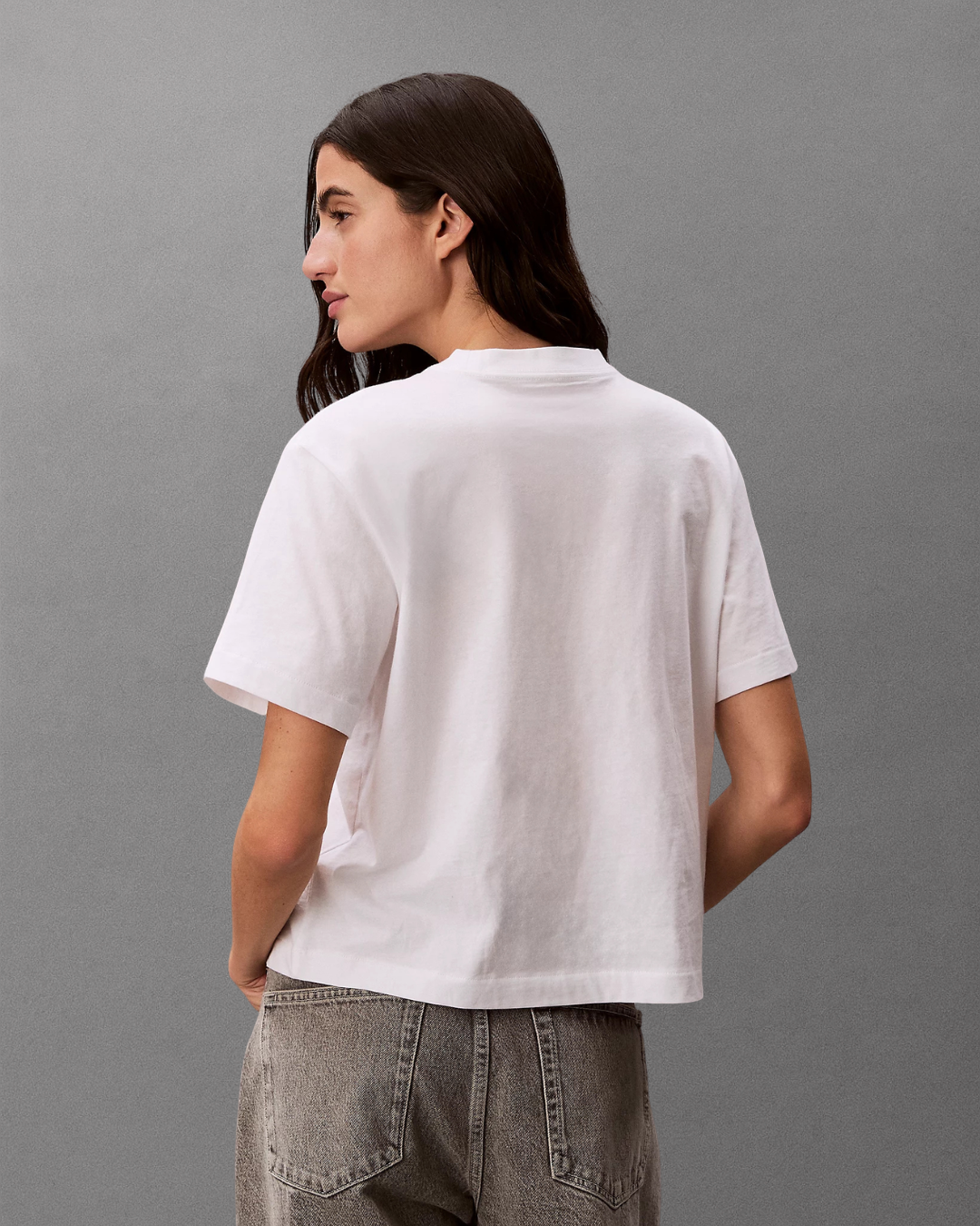 Calvin Klein Jeans - SS Boxy Seasonal Monologo Graphic Tee - Bianco