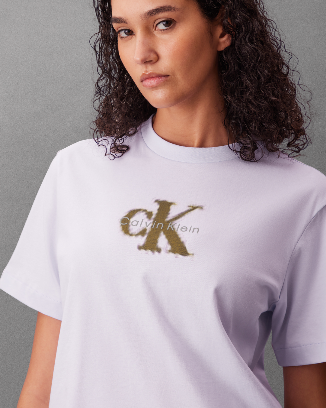 Calvin Klein Jeans - SS Boxy Seasonal Monologo Graphic Tee - Lilla
