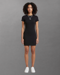 Calvin Klein Jeans - SS Monologo Baby Rib Mini Dress - Nero