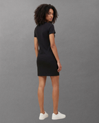 Calvin Klein Jeans - SS Monologo Baby Rib Mini Dress - Nero