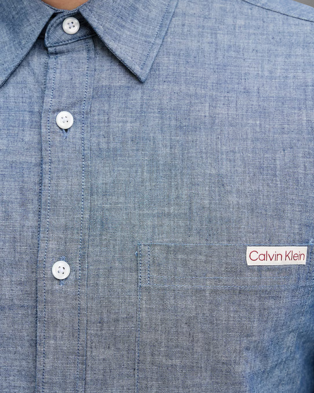Calvin Klein Jeans - LS Chambray Classic Shirt - Blu