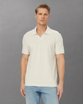 Calvin Klein Jeans - SS Open Collar Casual Pique Polo - Beige