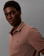 Calvin Klein Jeans - SS Open Collar Casual Pique Polo - Moro