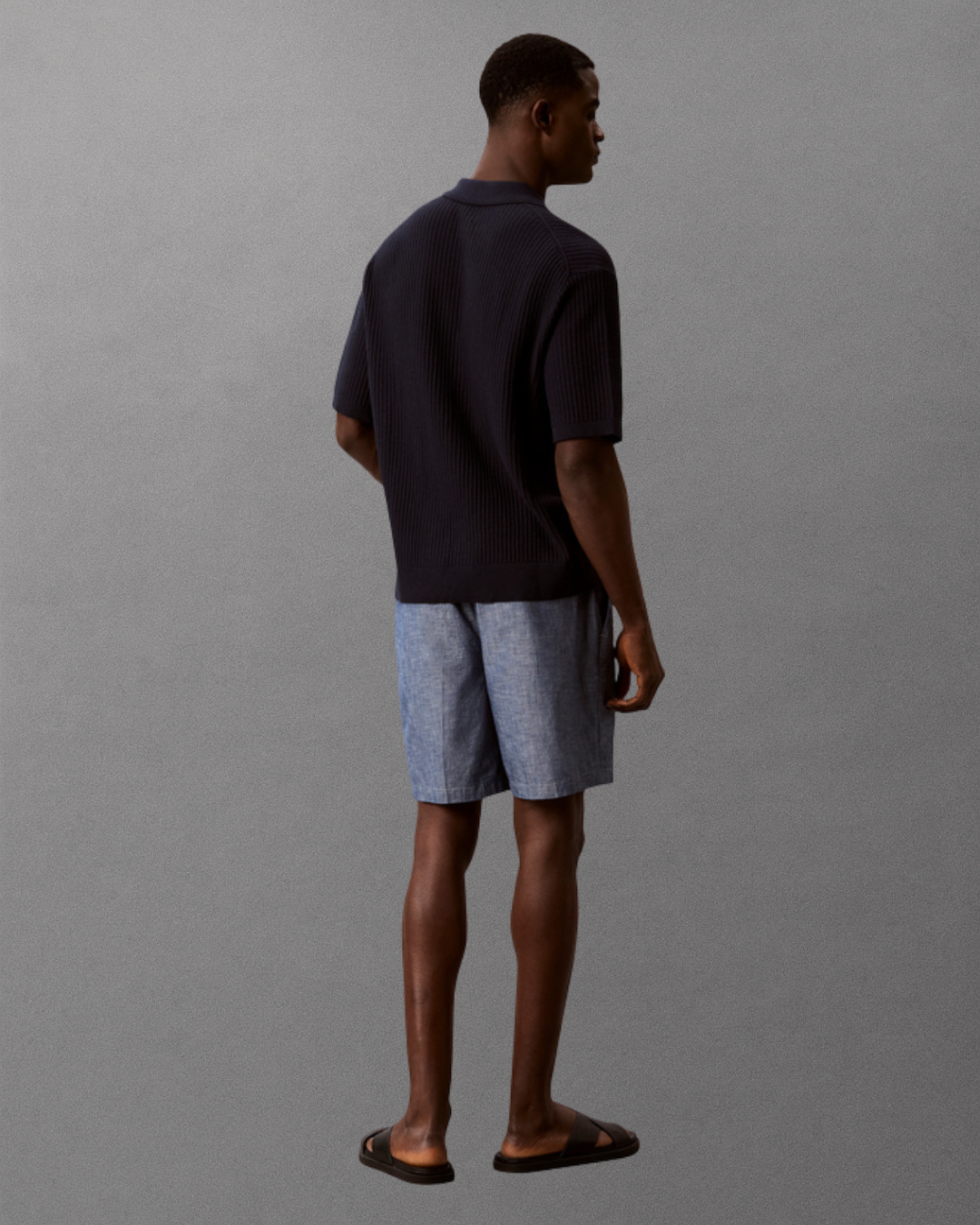 Calvin Klein Jeans - Straight Chambray 7" Pull On Short - Blu