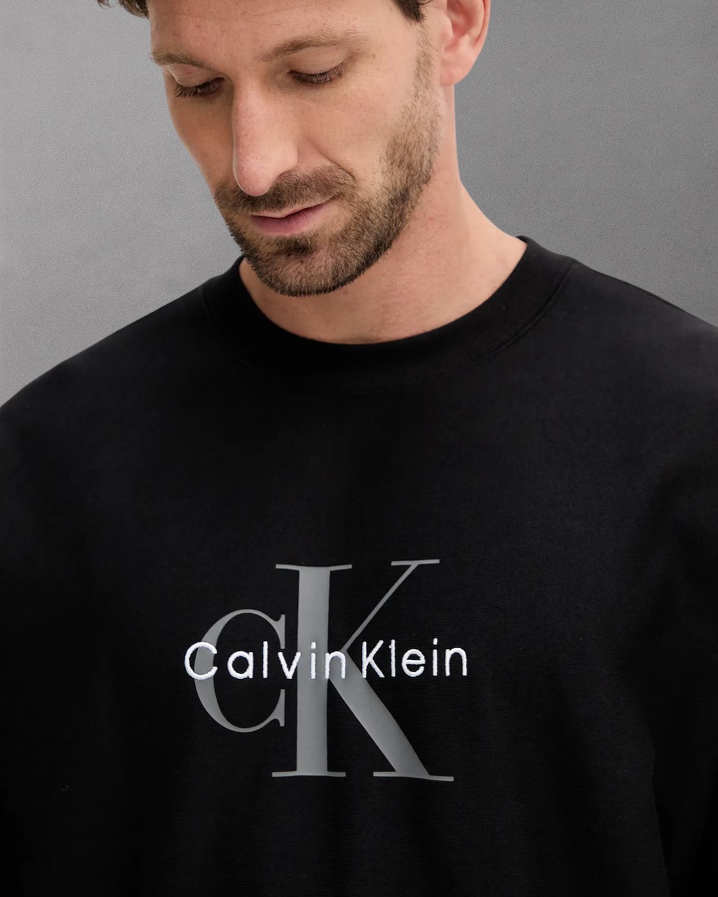 Calvin Klein Jeans - Premium Terry Monologo Sweat - Nero