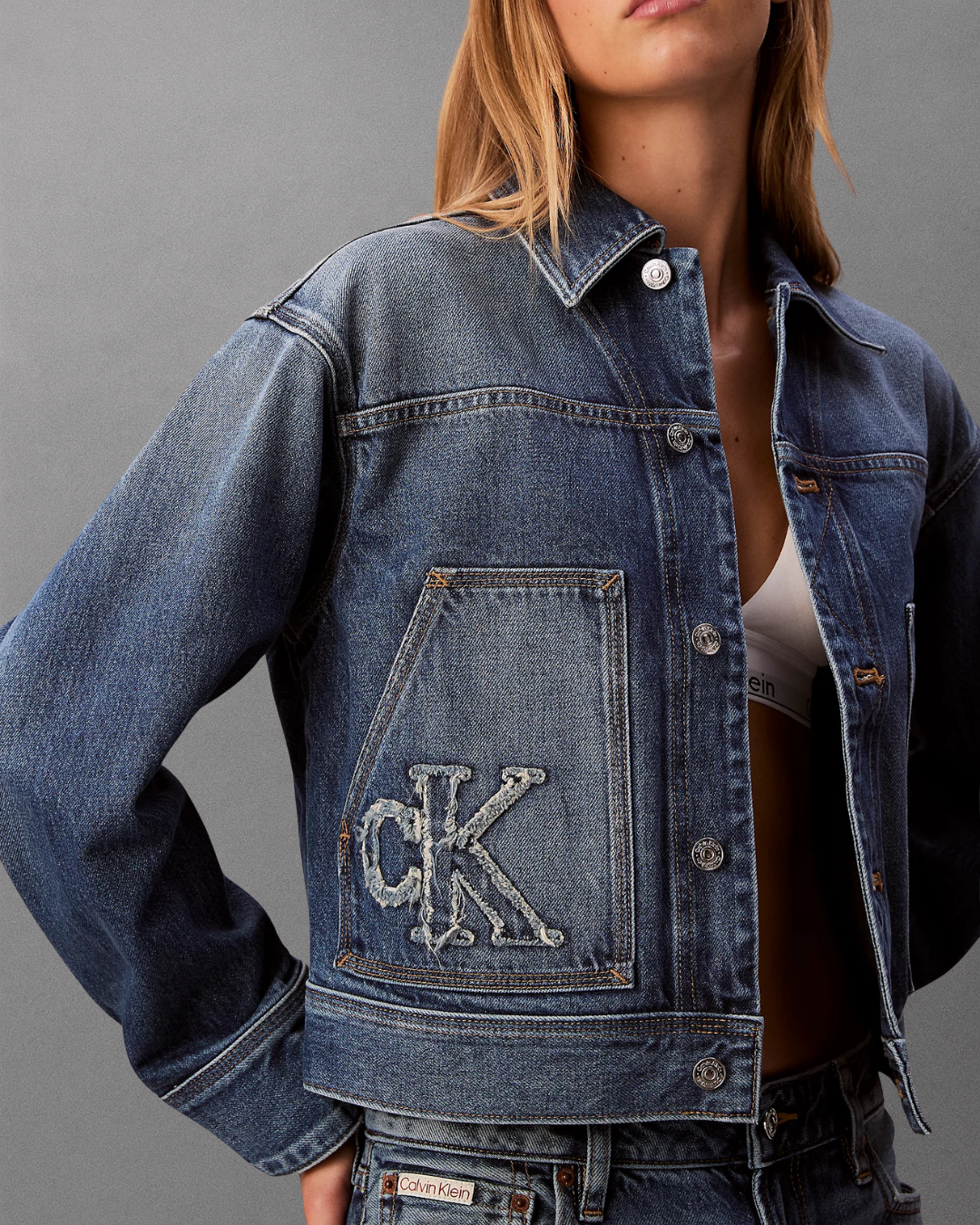 Cavin Klein Jeans - Workwear Jacket CK Sanded Blue - Blu
