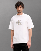 Cavin Klein Jeans - Tricolor Monologo Graphic Tee - Bianco