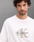 Cavin Klein Jeans - Tricolor Monologo Graphic Tee - Bianco