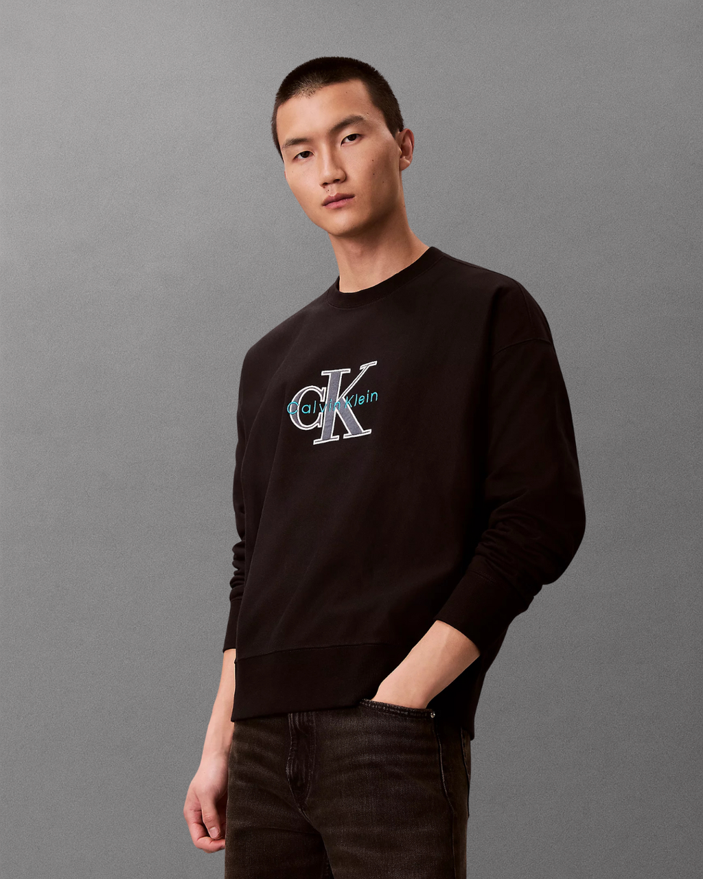 Cavin Klein Jeans - Premium Tri-Color Monologo Fleece - Nero