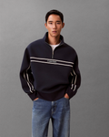 Cavin Klein Jeans - Cotton Spacer Stripe Rib Fleece - Blu