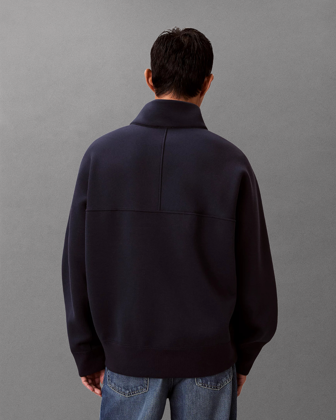 Cavin Klein Jeans - Cotton Spacer Stripe Rib Fleece - Blu