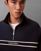 Cavin Klein Jeans - Cotton Spacer Stripe Rib Fleece - Blu