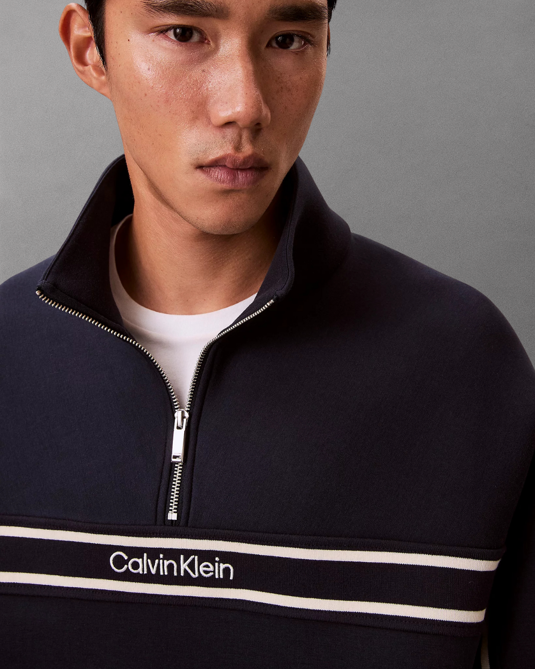 Cavin Klein Jeans - Cotton Spacer Stripe Rib Fleece - Blu