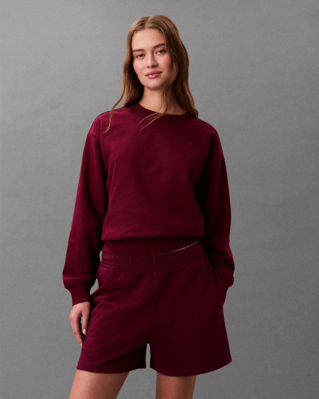 Cavin Klein Jeans - Archive Logo French Terry Relaxed - Bordeaux