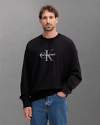 Calvin Klein Jeans - Premium Terry Monologo Sweat - Nero