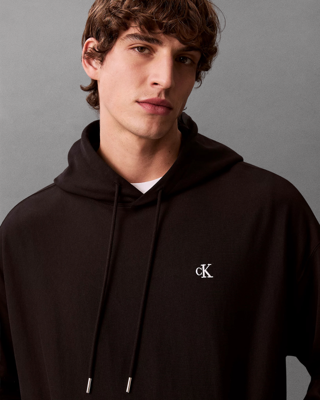 Cavin Klein Jeans - Premium Terry Monogram Hoodie - Nero