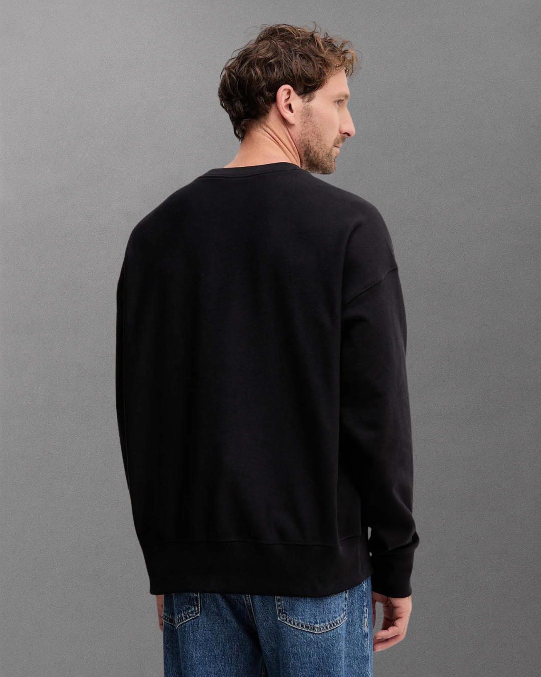 Calvin Klein Jeans - Premium Terry Monologo Sweat - Nero