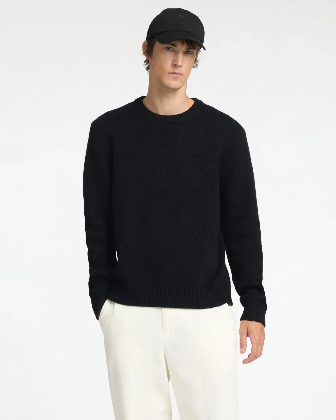 Selected Homme - Slhcody LS Knit Relaxed Crew Neck Noos - Nero