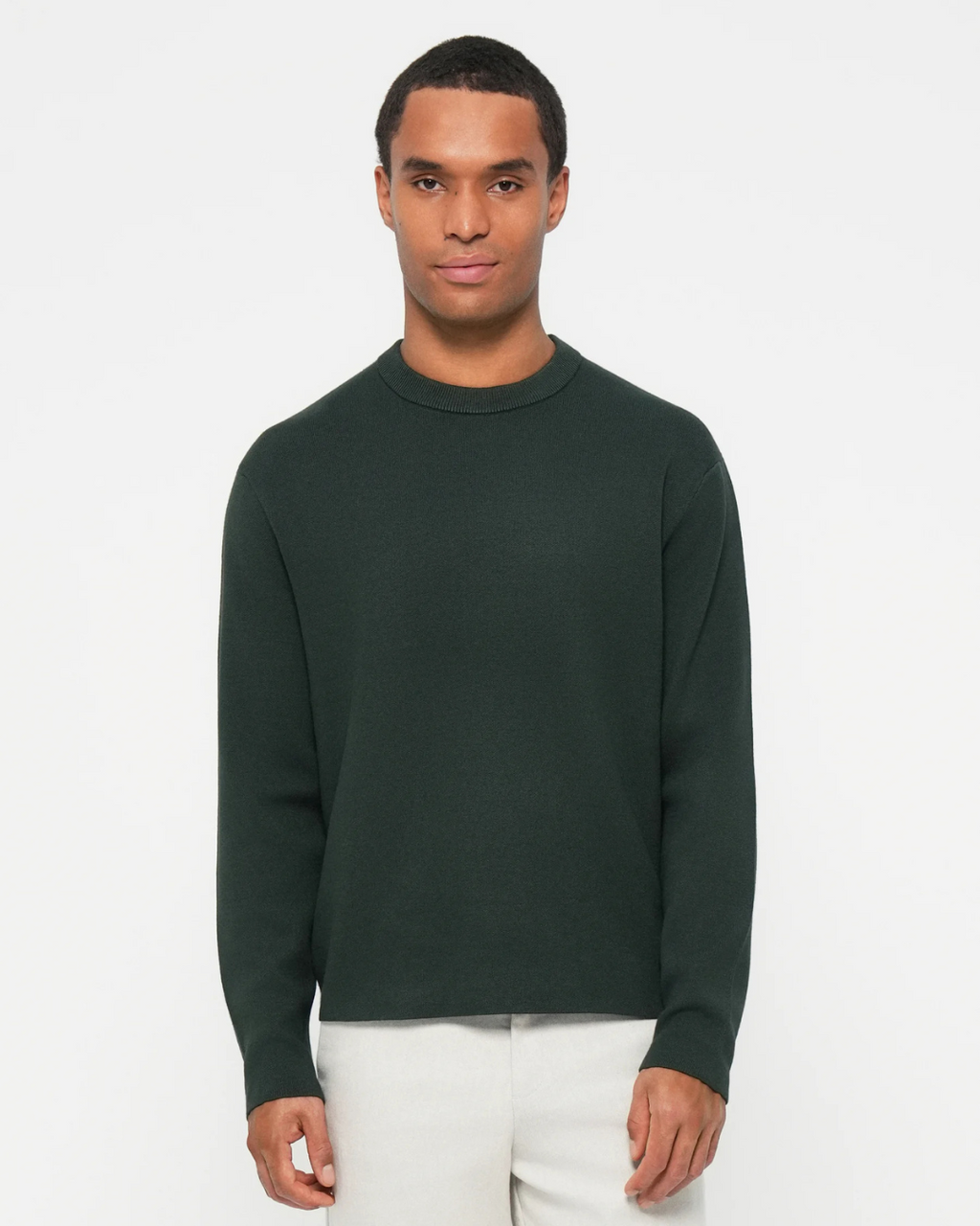Selected Homme - Slhteller FN Relaxed Crew Neck Noos - Verde