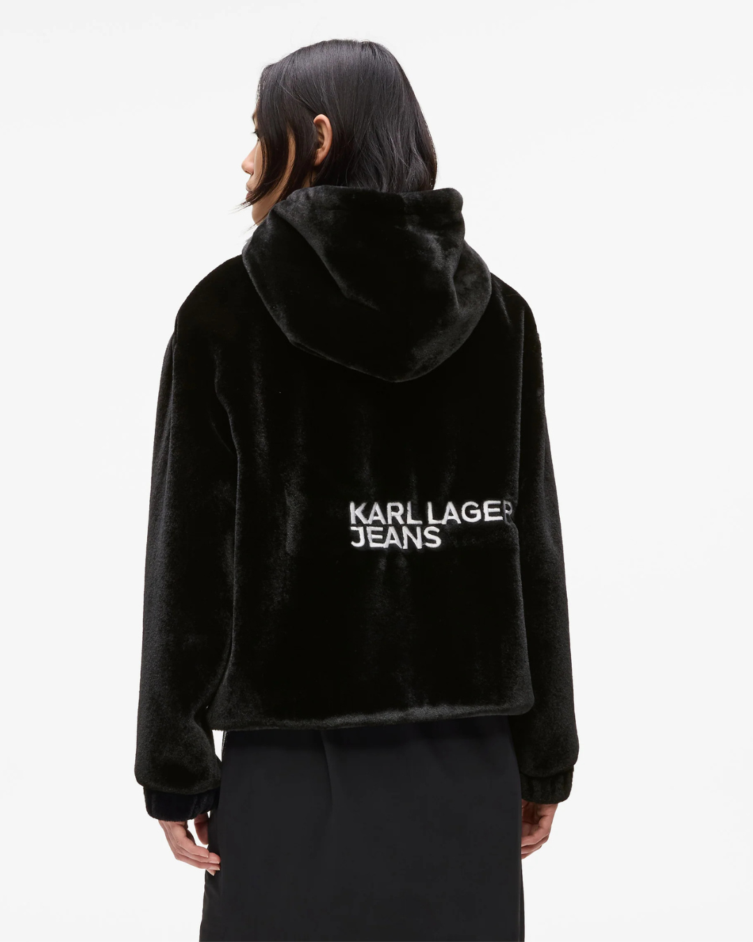 Karl Lagerfeld Jeans -  Klj Faux Fur Jacket - Nero