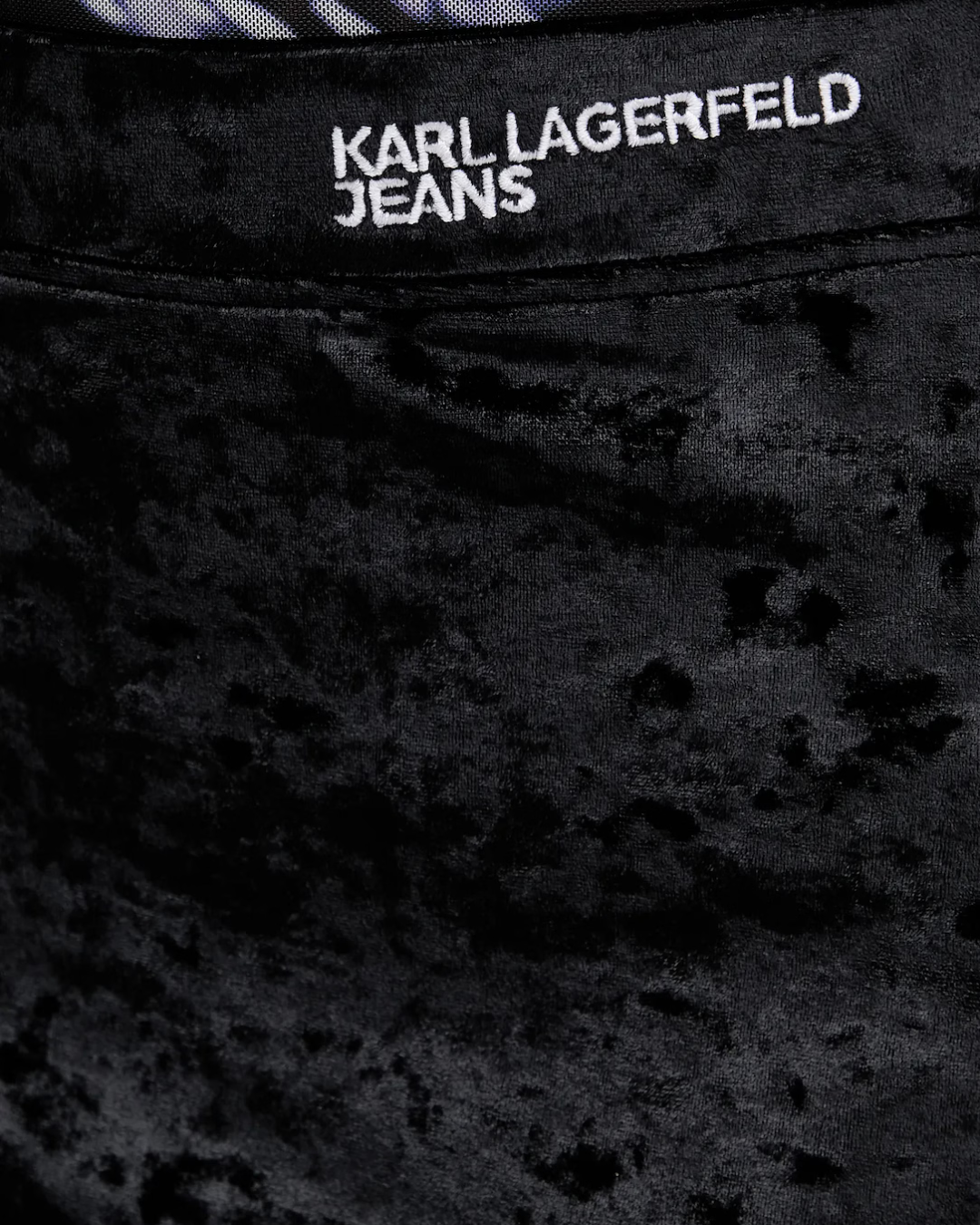 Karl Lagerfeld Jeans - Klj Crushed Velvet Skirt - Nero