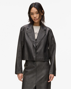 Karl Lagerfeld Jeans - Klj Distressed PU Blazer - Nero