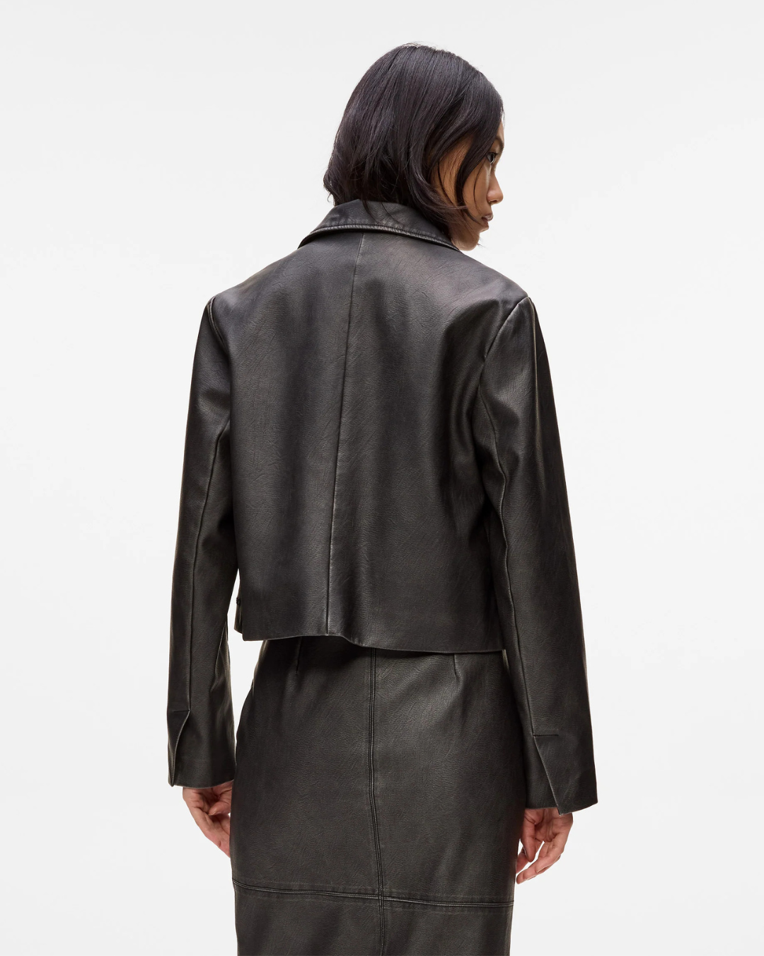 Karl Lagerfeld Jeans - Klj Distressed PU Blazer - Nero